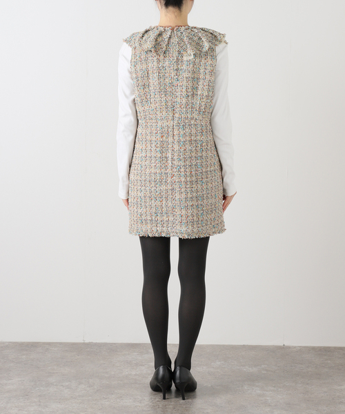 IENA LA BOUCLE（イエナラブークル）の「IENA LA BOUCLE LINTONツィードミニドレス（ワンピース・レディース・ベージュ系その他・FREE）」の8枚目の写真