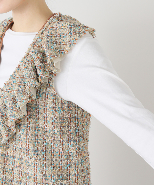 IENA LA BOUCLE（イエナラブークル）の「IENA LA BOUCLE LINTONツィードミニドレス（ワンピース・レディース・ベージュ系その他・FREE）」の9枚目の写真