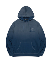GOTHIC APPLIQUE BRUSH HOODIE dark blue