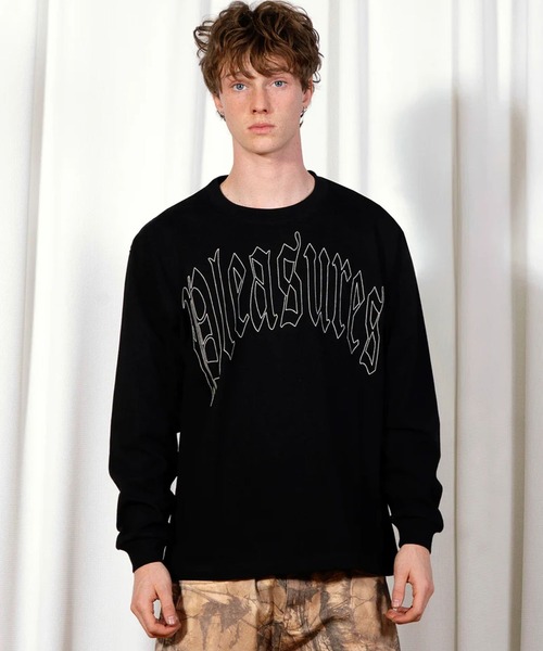 PLEASURES(プレジャー)の「PLEASURES/プレジャーズ TWITCH LONG SLEEVE SHIRT ヘビーウェイト ロングスリーブTシャツ 2026年春夏(Tシャツ/カットソー・メンズ・ブラック・L/XL/M)」の8枚目の写真