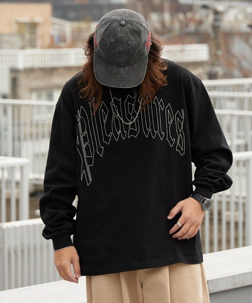 PLEASURES(プレジャー)の「PLEASURES/プレジャーズ TWITCH LONG SLEEVE SHIRT ヘビーウェイト ロングスリーブTシャツ 2026年春夏(Tシャツ/カットソー・メンズ・ブラック・L/XL/M)」の12枚目の写真