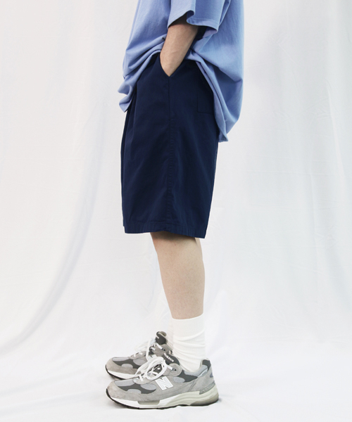 MODERMENT（モダーメント）の「ツーピンタックチノウォッシングワイドショートパンツ[ネイビー]（その他パンツ・レディース・その他・M）」の4枚目の写真