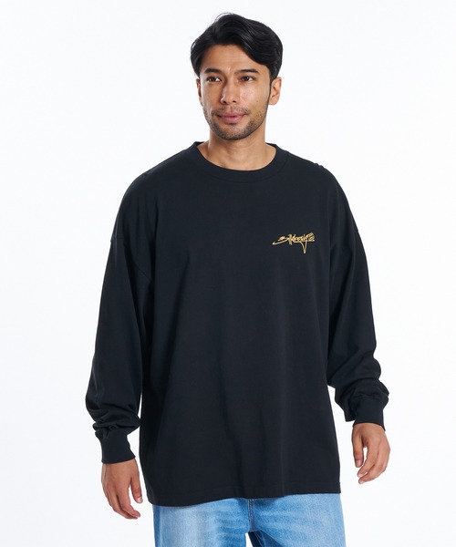 BILLABONG（ビラボン）の「BILLABONG 長袖 Tシャツ SCRIPT BG011050（Tシャツ/カットソー・メンズ・ブラック/ホワイト/ベージュ・L/M/XL）」の2枚目の写真