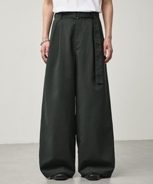 CALLNE（カルネ）の「【CALLNE】 High-twist Linen-like Wide Straight Slacks / 強撚リネンライクワイドストレートスラックス（吸水速乾、UVカット、イージーケア）（スラックス）」