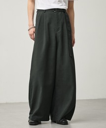 CALLNE（カルネ）の「【CALLNE】 High-twist Linen-like Wide Straight Slacks / 強撚リネンライクワイドストレートスラックス（吸水速乾、UVカット、イージーケア）（スラックス）」