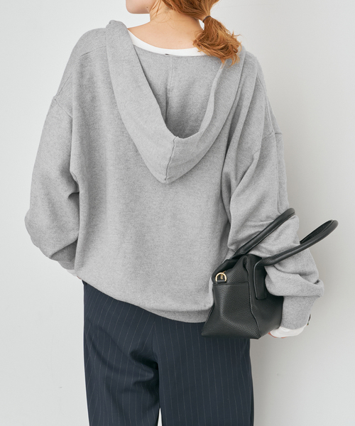 Spick and Span フレンチコットンニットsizeＦグレー☆2回着用 アルファベットジャガードフレンチニット（ニット／セーター）｜Spick