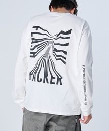 FLASH PACKER フラッシュパッカー DrySilkyCotton プリントロングスリーブTシャツ // XLT-FAULT