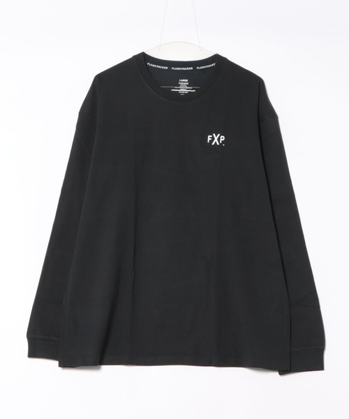 FLASH PACKER(フラッシュパッカー)の「FLASH PACKER フラッシュパッカー DrySilkyCotton プリントロングスリーブTシャツ // XLT-FAULT(Tシャツ/カットソー・メンズ・ホワイト/ブラック・MEDIUM/LARGE)」の1枚目の写真