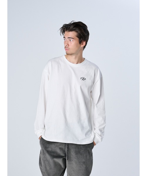 FLASH PACKER(フラッシュパッカー)の「FLASH PACKER フラッシュパッカー DrySilkyCotton プリントロングスリーブTシャツ // XLT-FAULT(Tシャツ/カットソー・メンズ・ホワイト/ブラック・MEDIUM/LARGE)」の6枚目の写真