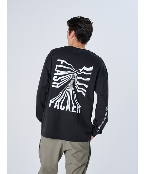 FLASH PACKER(フラッシュパッカー)の「FLASH PACKER フラッシュパッカー DrySilkyCotton プリントロングスリーブTシャツ // XLT-FAULT(Tシャツ/カットソー・メンズ・ホワイト/ブラック・MEDIUM/LARGE)」の10枚目の写真