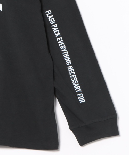 FLASH PACKER(フラッシュパッカー)の「FLASH PACKER フラッシュパッカー DrySilkyCotton プリントロングスリーブTシャツ // XLT-FAULT(Tシャツ/カットソー・メンズ・ホワイト/ブラック・MEDIUM/LARGE)」の3枚目の写真
