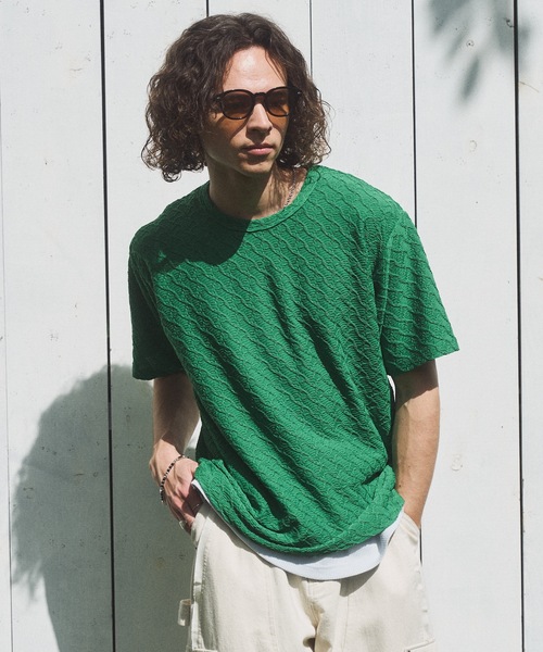 CASPER JOHN(キャスパージョン)の「Rattling compact T-shirts/ラトリングコンパクトTシャツ(Tシャツ/カットソー・メンズ・ブラウン/グリーン/ブラック・LARGE/MEDIUM/SMALL/X-SMALL)」の3枚目の写真