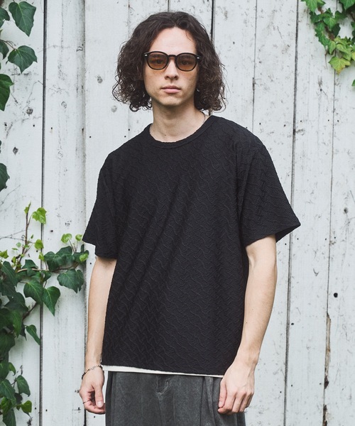 CASPER JOHN(キャスパージョン)の「Rattling compact T-shirts/ラトリングコンパクトTシャツ(Tシャツ/カットソー・メンズ・ブラウン/グリーン/ブラック・LARGE/MEDIUM/SMALL/X-SMALL)」の1枚目の写真
