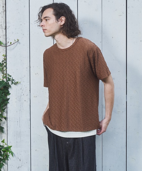CASPER JOHN(キャスパージョン)の「Rattling compact T-shirts/ラトリングコンパクトTシャツ(Tシャツ/カットソー・メンズ・ブラウン/グリーン/ブラック・LARGE/MEDIUM/SMALL/X-SMALL)」の9枚目の写真