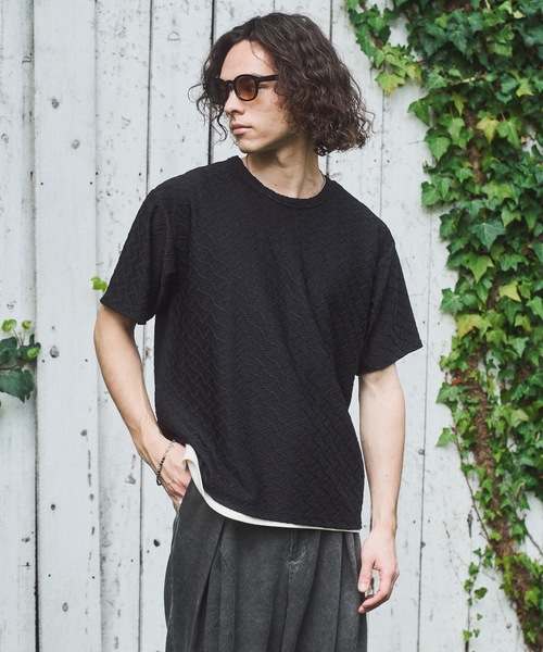 CASPER JOHN(キャスパージョン)の「Rattling compact T-shirts/ラトリングコンパクトTシャツ(Tシャツ/カットソー・メンズ・ブラウン/グリーン/ブラック・LARGE/MEDIUM/SMALL/X-SMALL)」の5枚目の写真