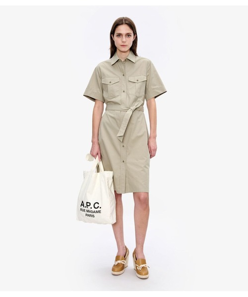 A.P.C.(アーペーセー)の「ROBE EVY(ワンピース・レディース・グリーン系その他・38/36/34)」の2枚目の写真