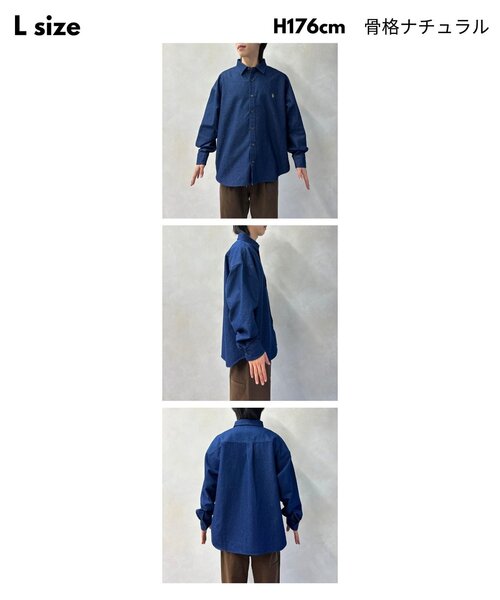 CPCM(シーピーシーエム)の「【U.S. POLO ASSN.】1ポイント刺繍デニムシャツ(シャツ/ブラウス・メンズ・ネイビー/ブルー/ブラック・LARGE/MEDIUM)」の11枚目の写真