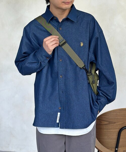 CPCM(シーピーシーエム)の「【U.S. POLO ASSN.】1ポイント刺繍デニムシャツ(シャツ/ブラウス・メンズ・ネイビー/ブルー/ブラック・LARGE/MEDIUM)」の19枚目の写真