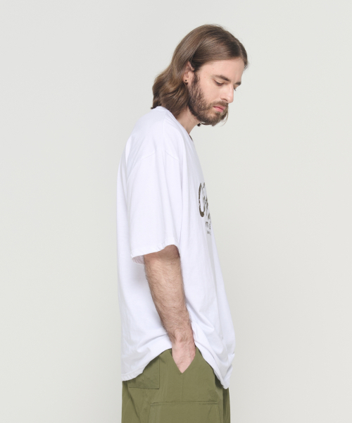 CARGOBROS(カーゴブロス)の「(ビッグサイズ) モーターサイクルロゴ半袖Tシャツ (ホワイト)(Tシャツ/カットソー・メンズ・その他・FREE)」の4枚目の写真
