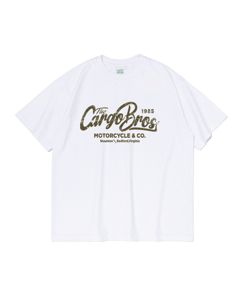 CARGOBROS(カーゴブロス)の「(ビッグサイズ) モーターサイクルロゴ半袖Tシャツ (ホワイト)(Tシャツ/カットソー・メンズ・その他・FREE)」の6枚目の写真