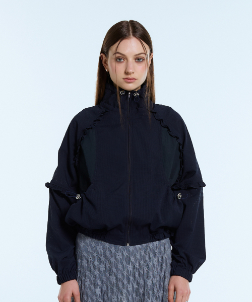 LARTIGENT(ラーティゼン)の「L11 FRILL WINDBREAKER(NAVY)(ナイロンジャケット・レディース・その他・FREE)」の5枚目の写真