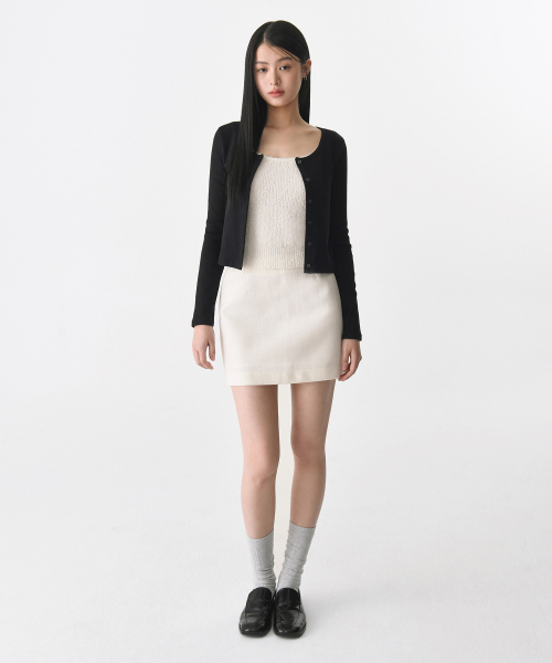 MUSINSA STANDARD WOMAN（ムシンサスタンダードウーマン）の「ウィメンズツイードミニスカート[クリーム]（スカート・レディース・その他・LARGE/MEDIUM/SMALL/X-SMALL）」の3枚目の写真