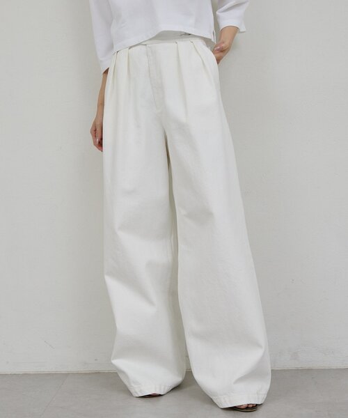 GALLARDAGALANTE（ガリャルダガランテ）の「【PEAS】【セットアップ対応】デニムグルカパンツ（デニムパンツ・レディース・ホワイト/ブルー・0/1）」の2枚目の写真