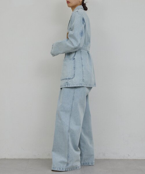 GALLARDAGALANTE（ガリャルダガランテ）の「【PEAS】【セットアップ対応】デニムグルカパンツ（デニムパンツ・レディース・ホワイト/ブルー・0/1）」の16枚目の写真