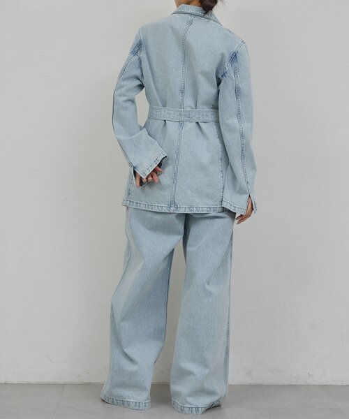 GALLARDAGALANTE（ガリャルダガランテ）の「【PEAS】【セットアップ対応】デニムグルカパンツ（デニムパンツ・レディース・ホワイト/ブルー・0/1）」の17枚目の写真