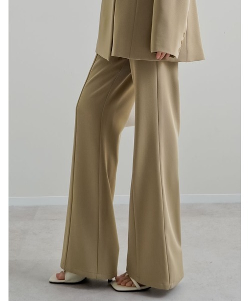 Re:EDIT（リエディ）の「[2026S/S COLLECTION][低身長/高身長サイズ有]ツイルキックフレアパンツ（スラックス・レディース・ブラック/モカ/ベージュ・SHORT/MEDIUM/TALL/LARGE）」の10枚目の写真