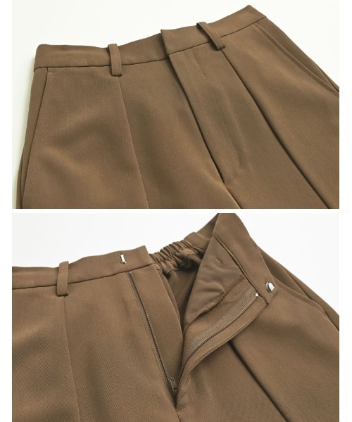 Re:EDIT（リエディ）の「[2026S/S COLLECTION][低身長/高身長サイズ有]ツイルキックフレアパンツ（スラックス・レディース・ブラック/モカ/ベージュ・SHORT/MEDIUM/TALL/LARGE）」の22枚目の写真