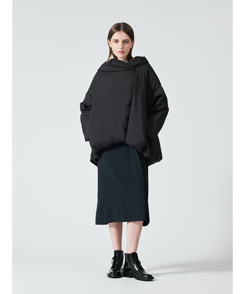 mizuiroind（ミズイロインド）の「mizuiro ind フード付きショートダウンジャケット（その他アウター・レディース・チャコールグレー/ブラック/ベージュ・FREE）」の13枚目の写真