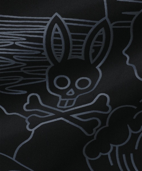 Psycho Bunny（サイコバニー）の「サイケデリック総柄 ストレッチフルジップパーカー（パーカー・メンズ・ブラック・LARGE/X-LARGE/SMALL/MEDIUM）」の12枚目の写真