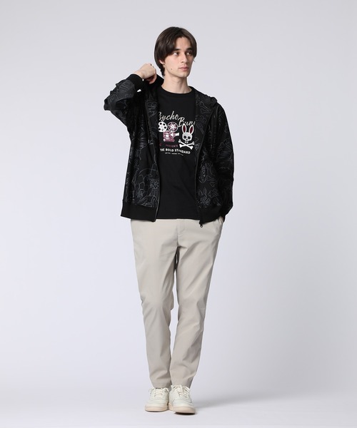 Psycho Bunny（サイコバニー）の「サイケデリック総柄 ストレッチフルジップパーカー（パーカー・メンズ・ブラック・LARGE/X-LARGE/SMALL/MEDIUM）」の7枚目の写真