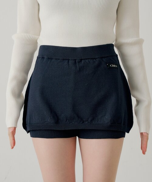Chico（チコ）の「【セットアップ対応】レイヤードニットミニスカパン / WEB限定カラーあり（スカート・レディース・ネイビー/ベージュ/グレー/ブラック・MEDIUM/SMALL）」の18枚目の写真