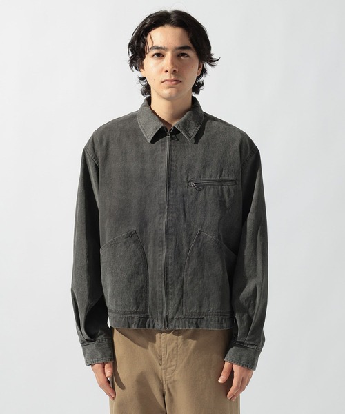 niko and...（ニコアンド）の「ビンテージ加工ワークジャケット（ブルゾン・メンズ・ベージュ/チャコール・MEDIUM/LARGE）」の21枚目の写真