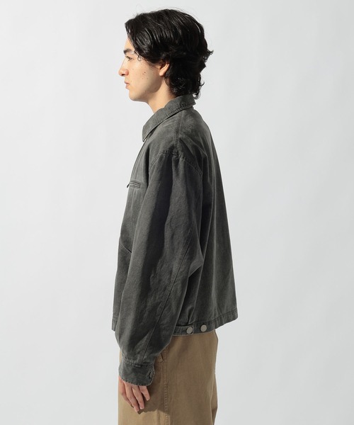 niko and...（ニコアンド）の「ビンテージ加工ワークジャケット（ブルゾン・メンズ・ベージュ/チャコール・MEDIUM/LARGE）」の22枚目の写真