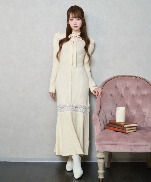 Mermaid lace knit dress（ワンピース）｜Rose Muse（ロゼミューズ）の