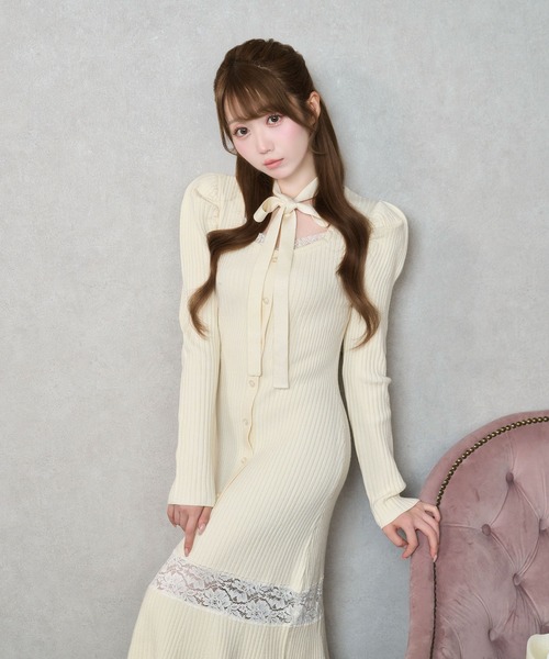 【10月19日までの限定価格】ロゼミューズ　ニットワンピ　ピンク　Sサイズ RM logo knit_M size【pink】 – BUNNY APARTMENT