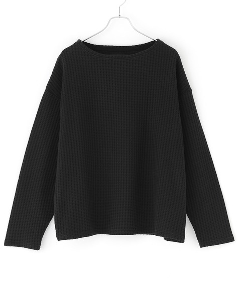 MDR(エムディアール)の「『ボートネックワッフルニットソー』【サーマル】(ニット/セーター・メンズ・ライトグレー/ブラック・L/M)」の7枚目の写真