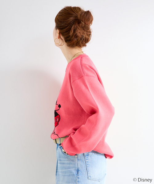 B.C STOCK（ベーセーストック）の「MICKEY/ミッキー/スウェットライクニット（ニット/セーター・メンズ・ピンク/グレー/サックスブルー/ネイビー・MEDIUM/LARGE）」の6枚目の写真