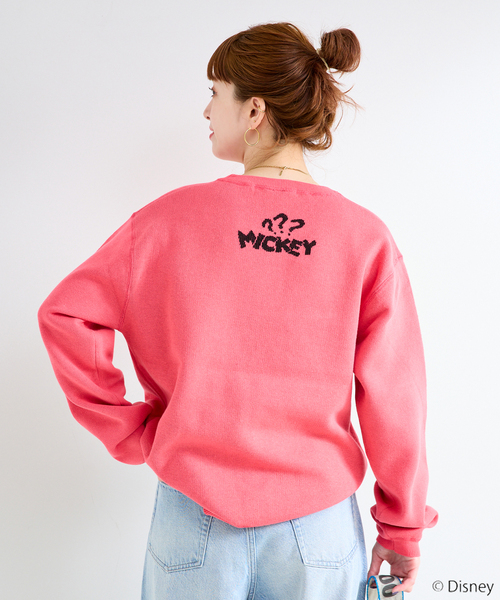 B.C STOCK（ベーセーストック）の「MICKEY/ミッキー/スウェットライクニット（ニット/セーター・メンズ・ピンク/グレー/サックスブルー/ネイビー・MEDIUM/LARGE）」の5枚目の写真