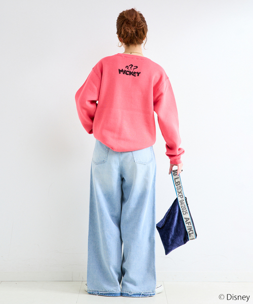 B.C STOCK（ベーセーストック）の「MICKEY/ミッキー/スウェットライクニット（ニット/セーター・メンズ・ピンク/グレー/サックスブルー/ネイビー・MEDIUM/LARGE）」の19枚目の写真