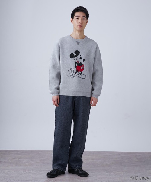 B.C STOCK（ベーセーストック）の「MICKEY/ミッキー/スウェットライクニット（ニット/セーター・メンズ・ピンク/グレー/サックスブルー/ネイビー・MEDIUM/LARGE）」の18枚目の写真