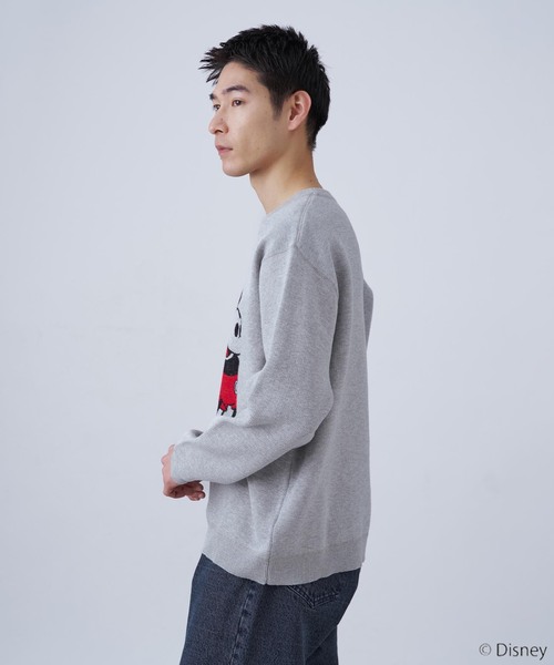 B.C STOCK（ベーセーストック）の「MICKEY/ミッキー/スウェットライクニット（ニット/セーター・メンズ・ピンク/グレー/サックスブルー/ネイビー・MEDIUM/LARGE）」の15枚目の写真