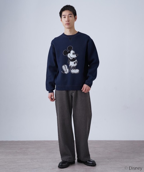 B.C STOCK（ベーセーストック）の「MICKEY/ミッキー/スウェットライクニット（ニット/セーター・メンズ・ピンク/グレー/サックスブルー/ネイビー・MEDIUM/LARGE）」の13枚目の写真