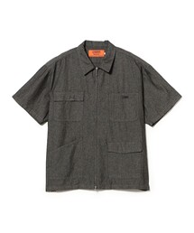 UNIVERSAL OVERALL(���j�o�[�T���I�[�o�[�I�[��)�́y�ʒ��zUNIVERSAL OVERALL / �V�����u���[ �W�b�v �V���[�g�X���[�u �V���c(�V���c/�u���E�X)