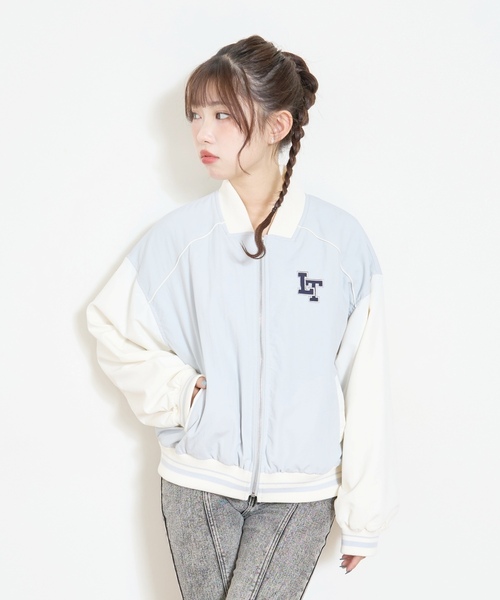 ハードロックホテル スタジャン L ショート丈 セール】【LTXC/撥水】中綿入りスタジャン（ブルゾン）｜LOVETOXIC