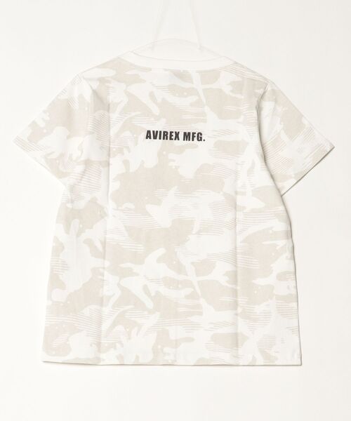 AVIREX（アヴィレックス）の「《WEB&DEPOT限定》CREW NECK POCKET T-SHIRT（Tシャツ/カットソー・レディース・グレー系カモフラージュ/オフホワイト/ブラック/ホワイト系・F）」の7枚目の写真