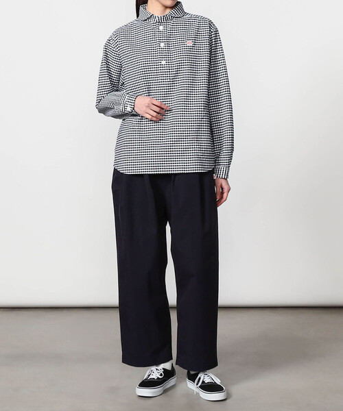 DANTON | オックスフォード 丸襟プルオーバーシャツ PLAID WOMEN